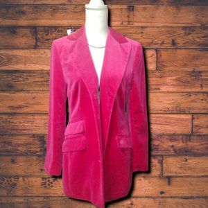 Hot Pink Velvet Supply & Demand Blazer
